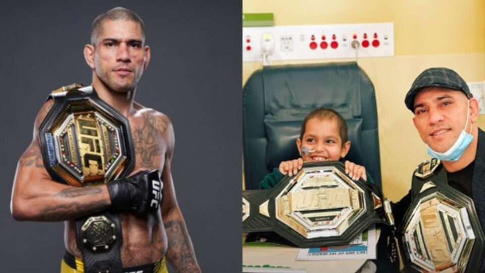 Brésil - Alex Pereira, champion de l'UFC, visite des enfants malades