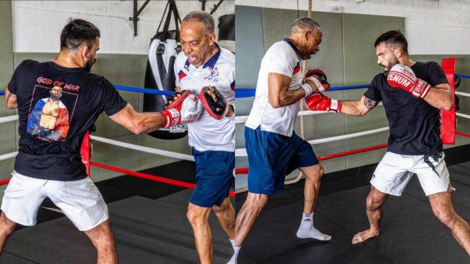 Entraînement de BSD avec l’équipe de boxe olympique de France.