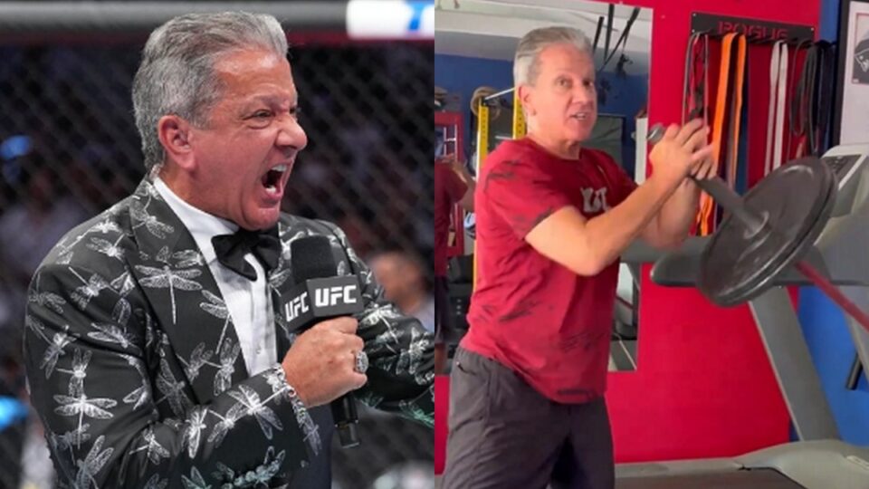 Bruce Buffer, annonceur de l'UFC, soulève une barre à 67 ans